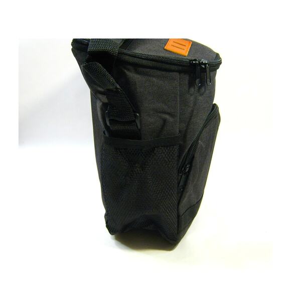 Black Collapsible Cooler Bag Tote 12 Can Beach Travel Car Leak Proof Insulated - Picture 2 of 8